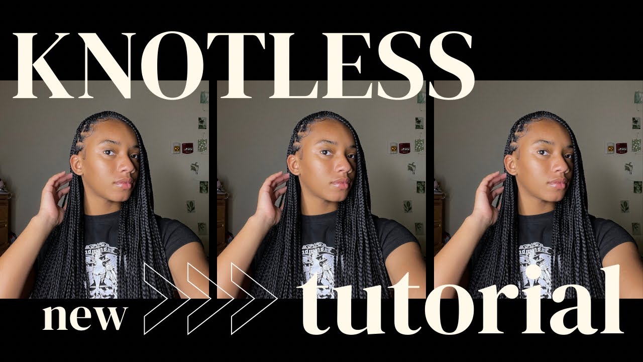 Small knotless braids on myself//step-by-step Tutorial//How to// DIY