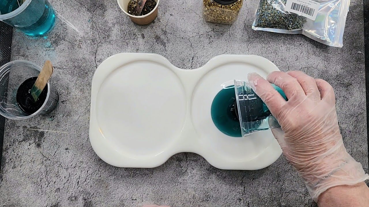 #2009 Resin Larimar Effect In Brand NEW  Coaster Mold Design