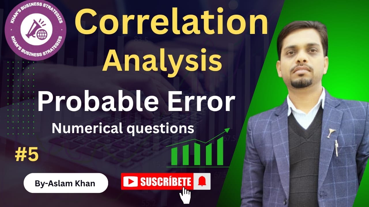 Probable Error in statistics ll Karl pearson's Correlation  class 12 Economics, Statistics 