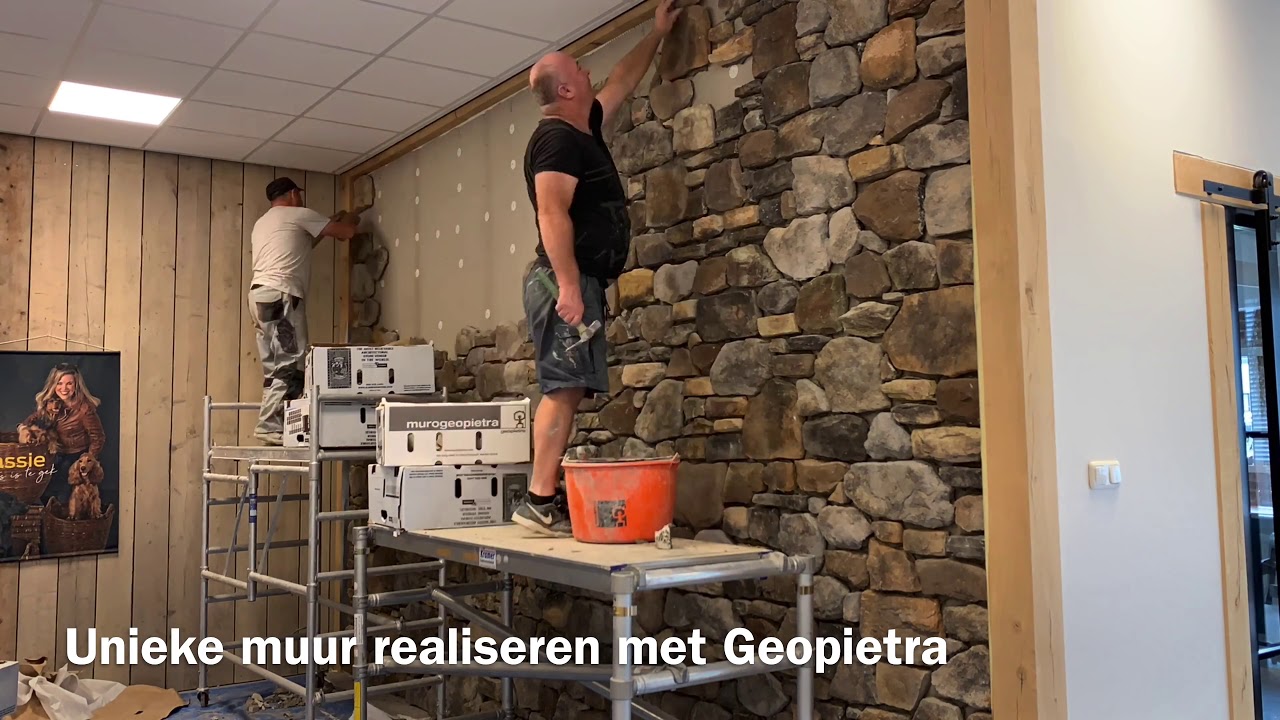 Muur van Geopietra in de showroom | The Flagstone Company