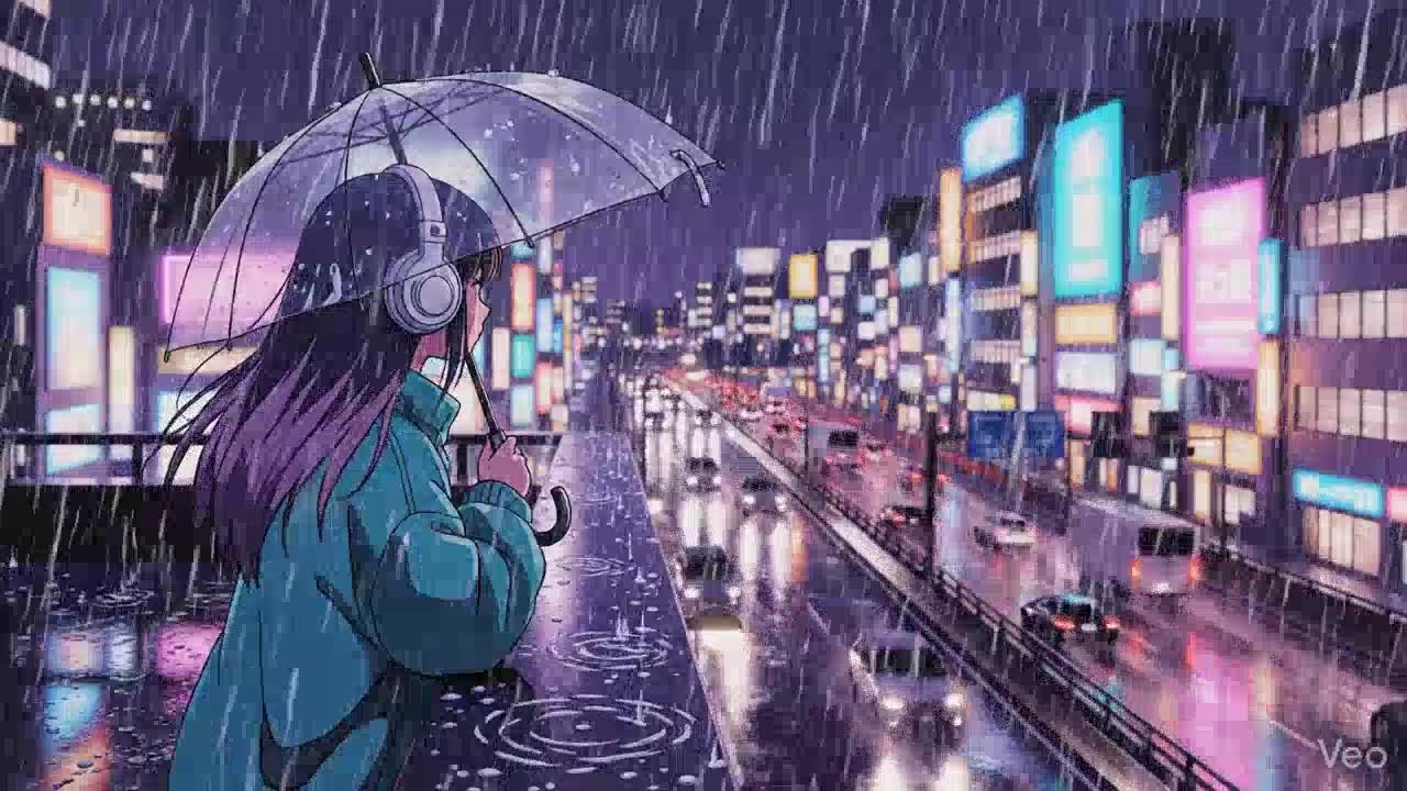 Late Night Study 🌧️ Rainy Japanese City Lofi