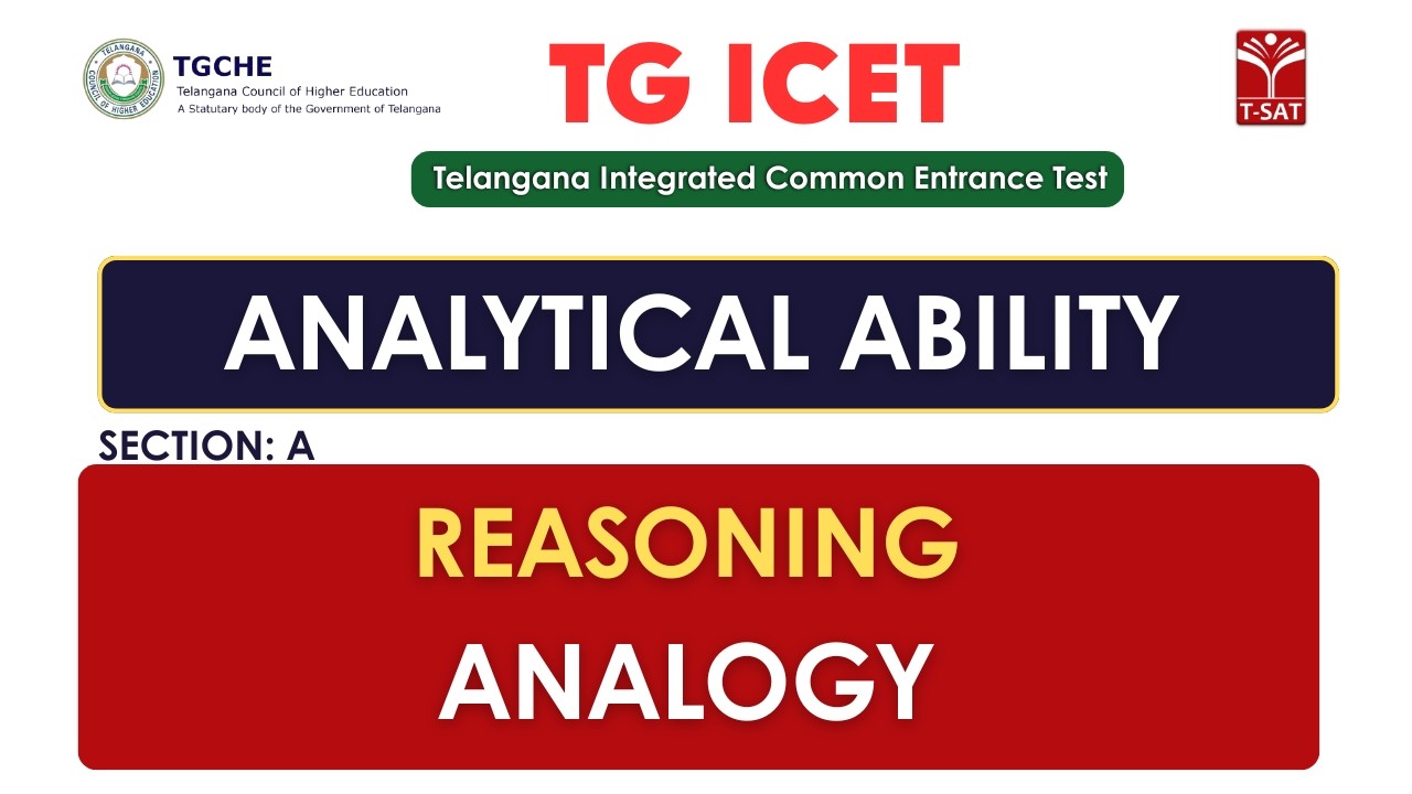 ICET |  Analytical Ability (Section - A) : Reasoning -Analogy | T-SAT