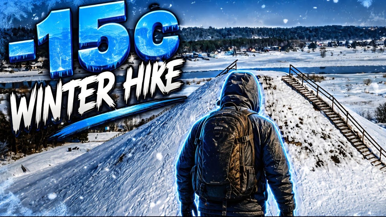 -15°C Winter Hike in Lithuania 🇱🇹 | Kačerginė to Zapyškis | 20 km Snow Adventure 