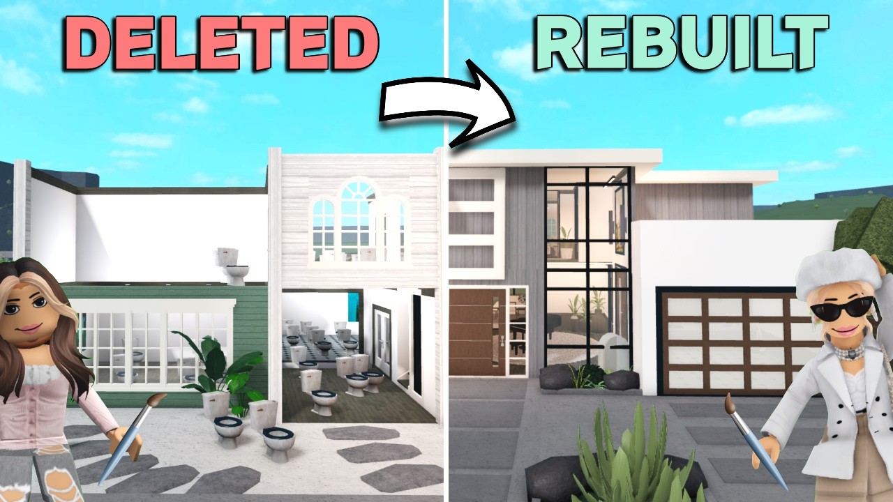 I DELETED HER HOUSE THEN BUILT HER A MANSION In BLOXBURG