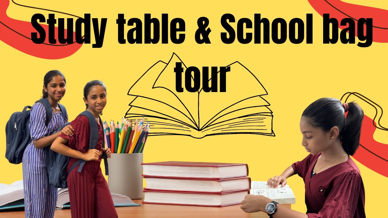 தமிழில் - HOW WE ORGANISE OUR STUDY TABLE | SCHOOL BAG TOUR | GETTING READY FOR SCHOOL RE-OPEN