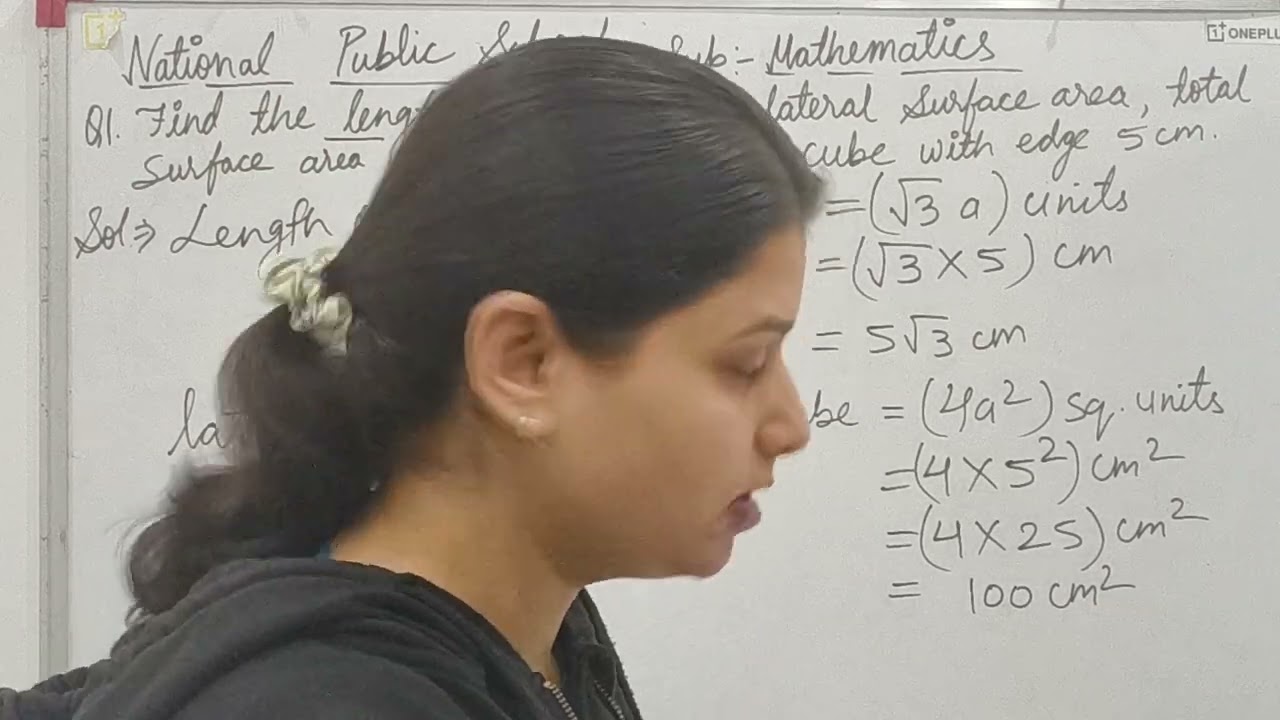 Length of diagonal of cube |Lateral surface area of cube|Total surface area of cube|Volume of Cube.