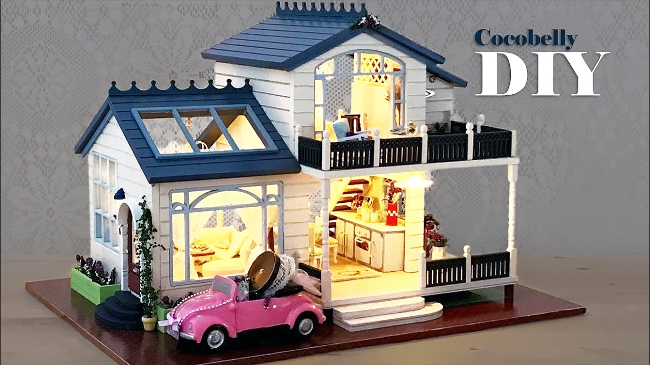 Provence Lavender House DIY Miniature Dollhouse Crafts Relaxing Satisfying Video
