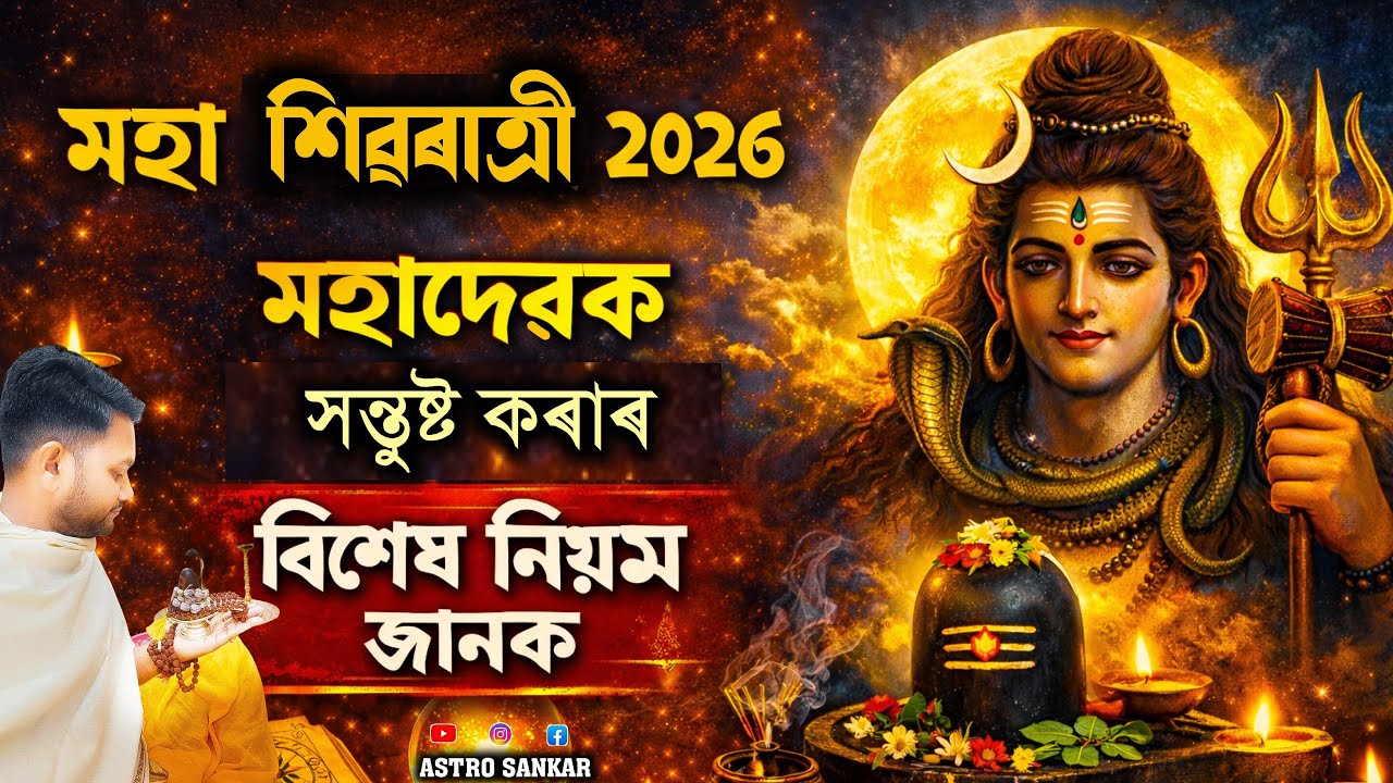 শিৱৰাত্ৰী 2026 মহাদেৱক সন্তুষ্ট কৰাৰ বিশেষ নিয়ম জানক !! Astro Sankar - Assamese Astrology