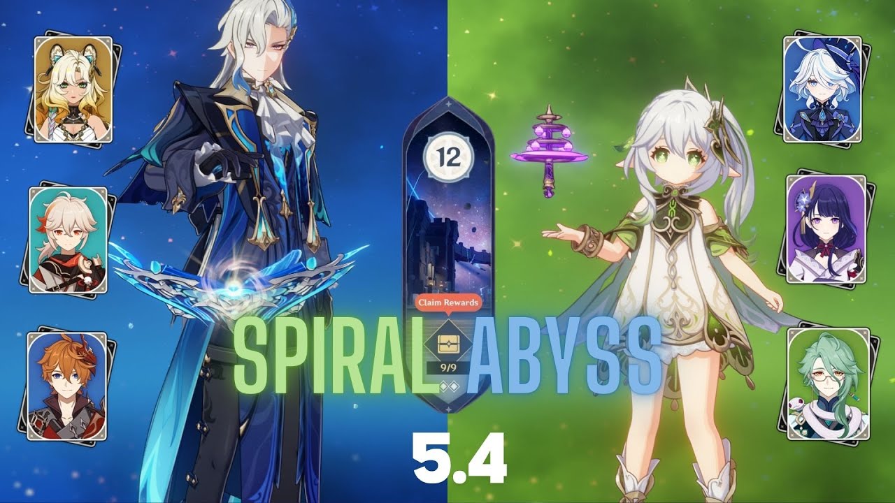 C6 NEUVIELETTE AND NAHIDA FURINA AFK HYPERBLOOM | SPIRAL ABYSS 5.4 RUN