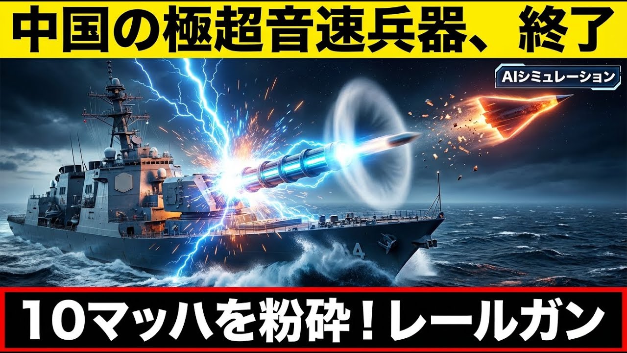 【技術的特異点】中国の「DF-17」はもう通用しない？海上自衛隊の電磁加速砲（レールガン）が放つ一撃が異次元すぎる！極超音速ミサイルを無力化する日本の盾