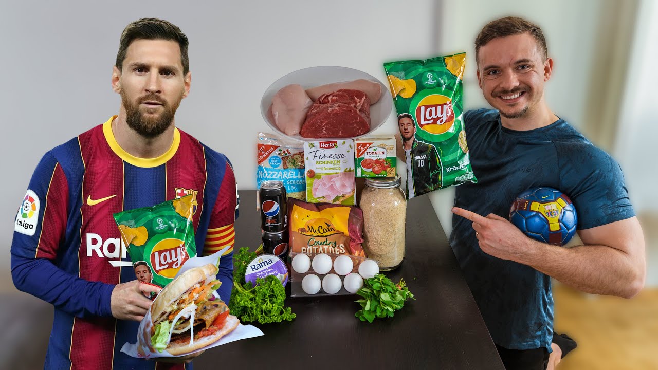 Ich esse 1 Tag lang wie Lionel Messi