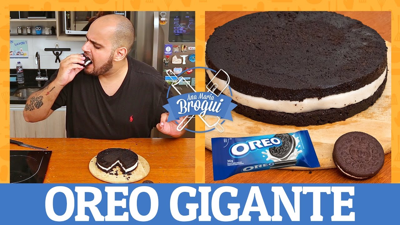 COMO FAZER OREO GIGANTE | 20cm de diâmetro!!! | #AnaMariaBrogui