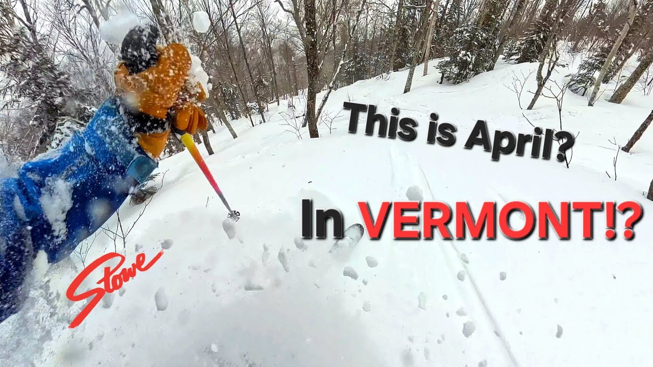 Spring Storm Day! Vermont Tree Skiing in April!?