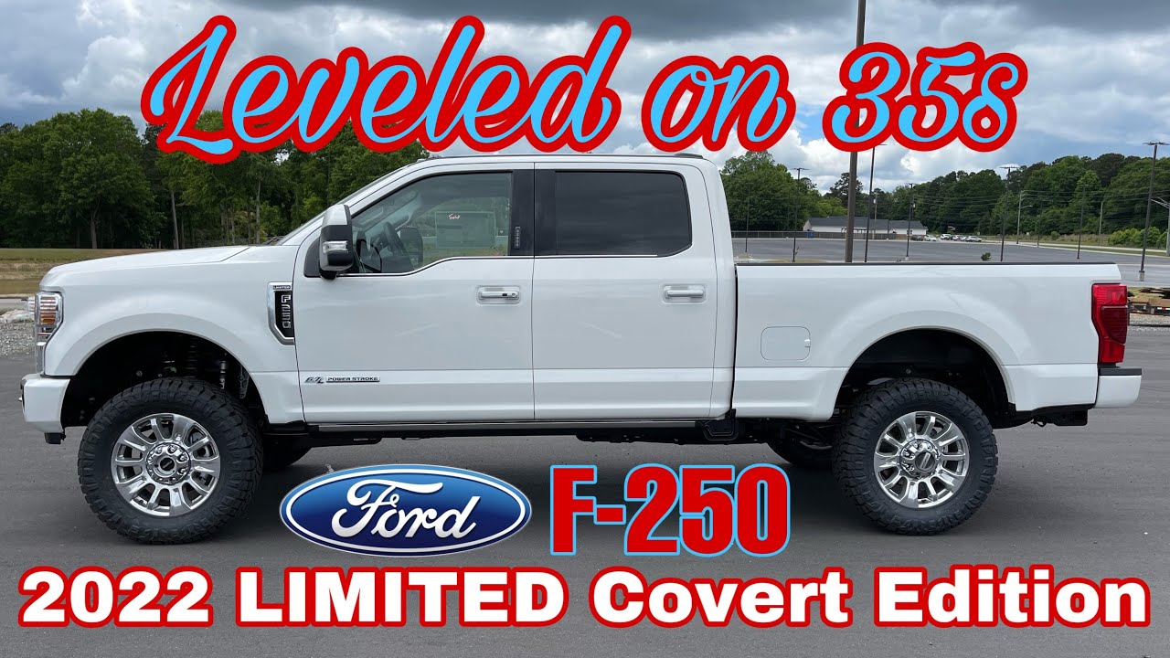 Ford F-250 LIMITED Super Duty 2.5 дюйма, 2022 года, выровненный на 35-дюймовых дисках