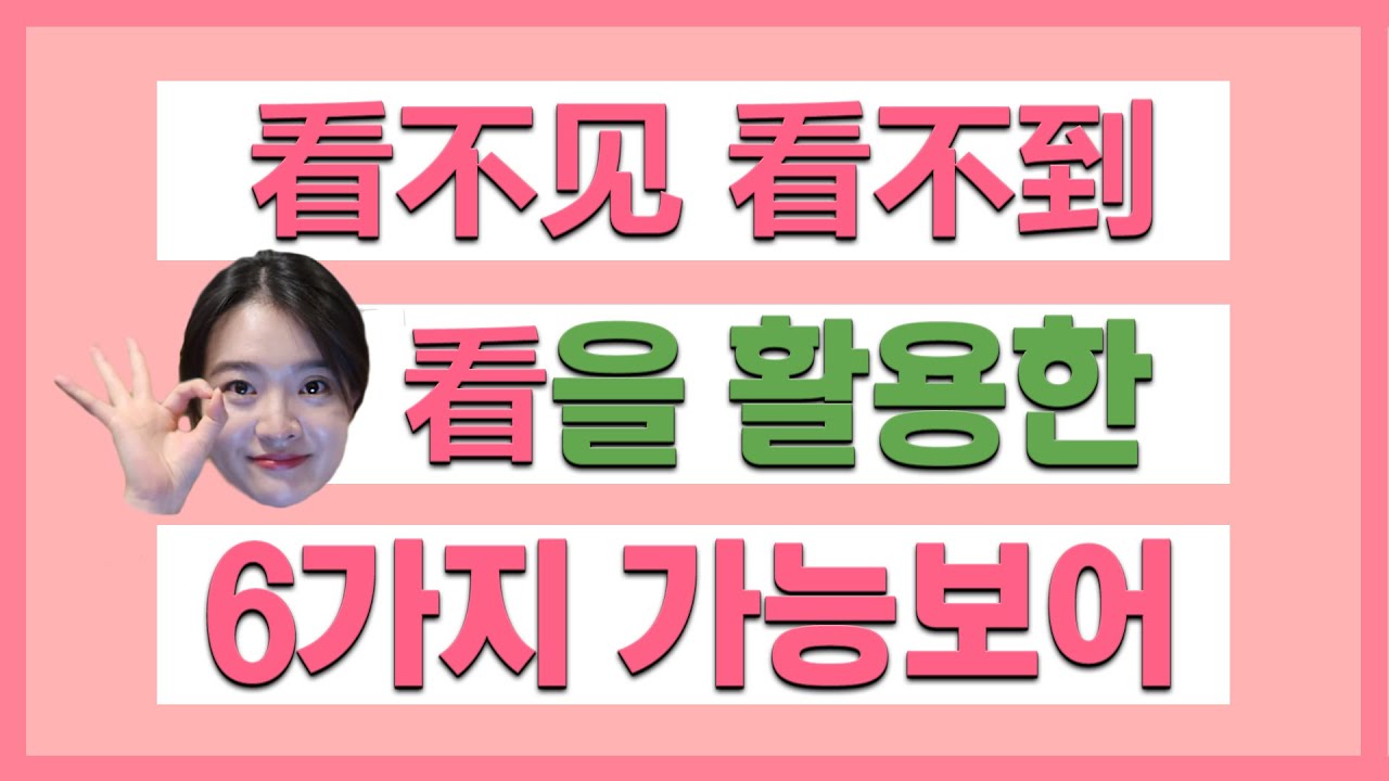 가능보어에 따라 달라지는 상황별 ‘안보여’ 얘기하기
