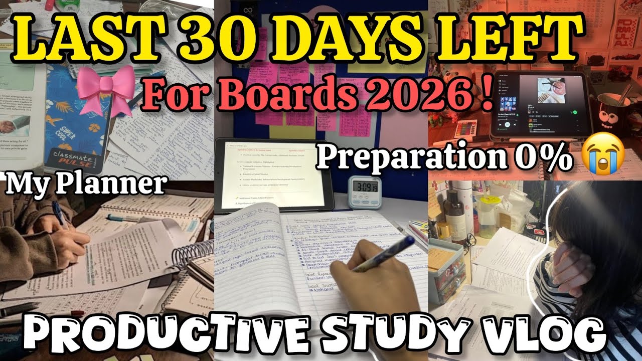 HOW I AM PREPARING FOR BOARDS IN 30 DAYS🎀✨|Class10 Study Vlog| Study Vlog