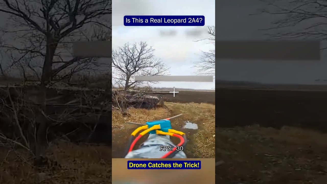 Leopard 2A4 Turns Out to Be a Dummy &ndash; Drone Catches the Trick!