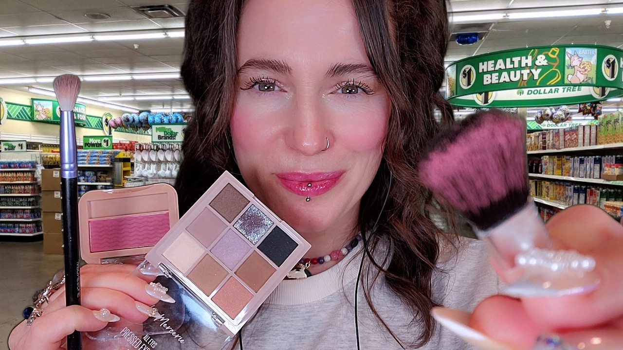 ASMR - Dollar Tree Girl Does Your Makeup & Nails (Layered)