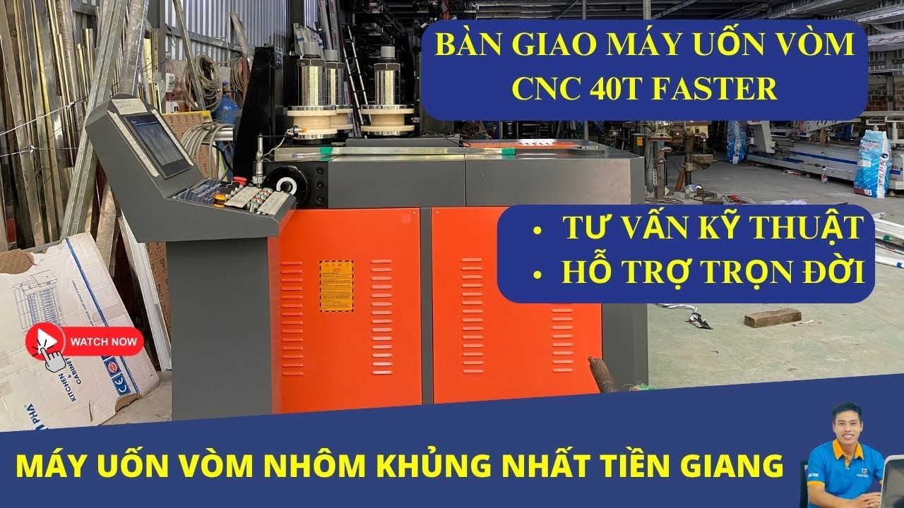 M&Aacute;Y UỐN V&Ograve;M NH&Ocirc;M CNC 40T | UỐN MỌI HỆ NH&Ocirc;M XINGFA 55, MAXPRO, NH&Ocirc;M CH&Acirc;U &Acirc;U | B&Agrave;N GIAO TẠI TIỀN GIANG