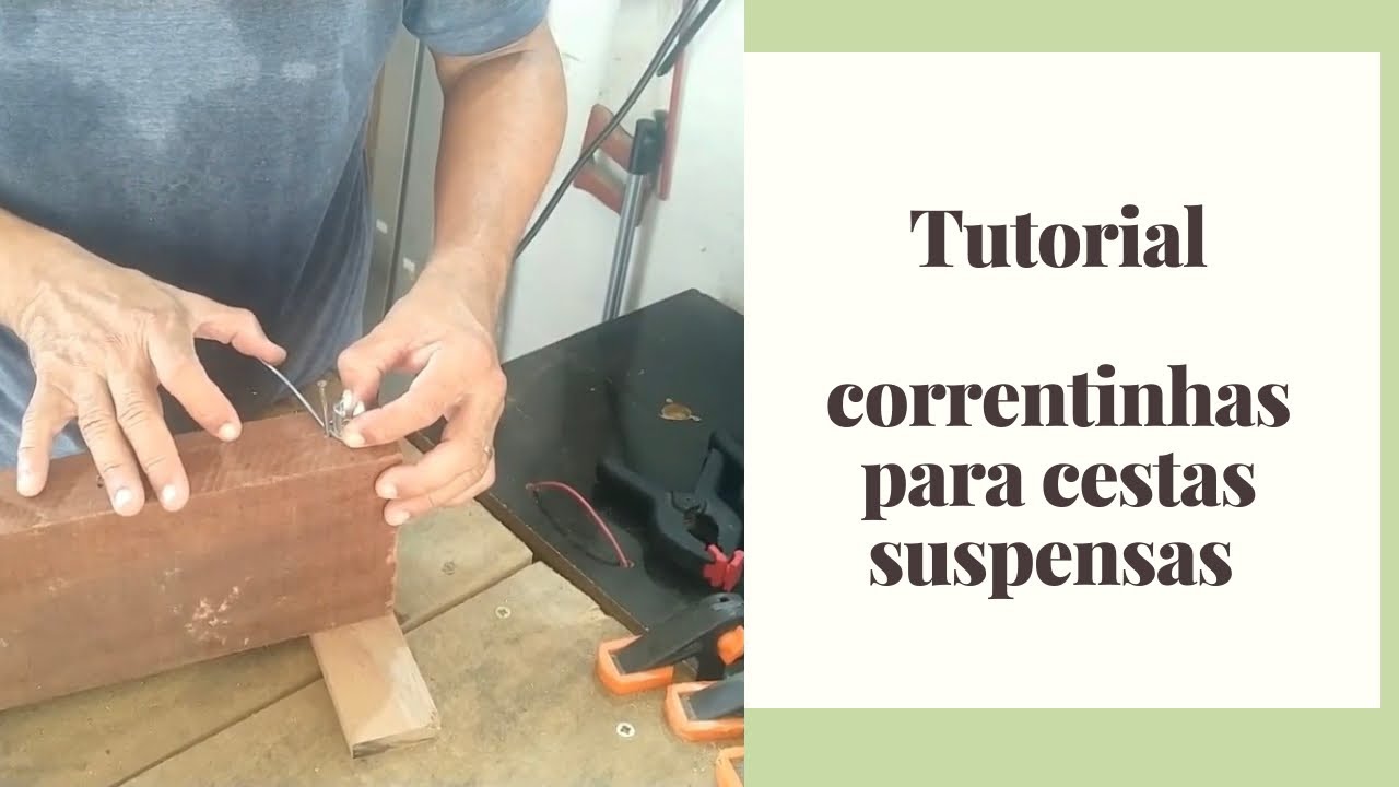 Corrente para cesta de arame. Haciendo una cadena de alambre  para canasta colgante.