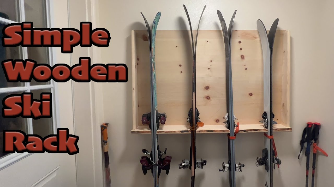 Simple Ski Rack from scrap wood