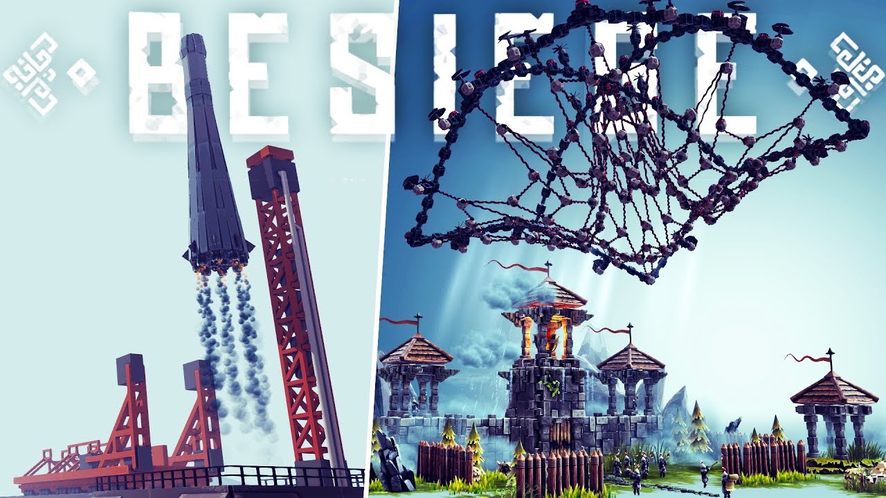 Besiege - Largest Weapon Designs - Castle Net, Rocket Vacuum Drone & More! - Besiege Best Creations