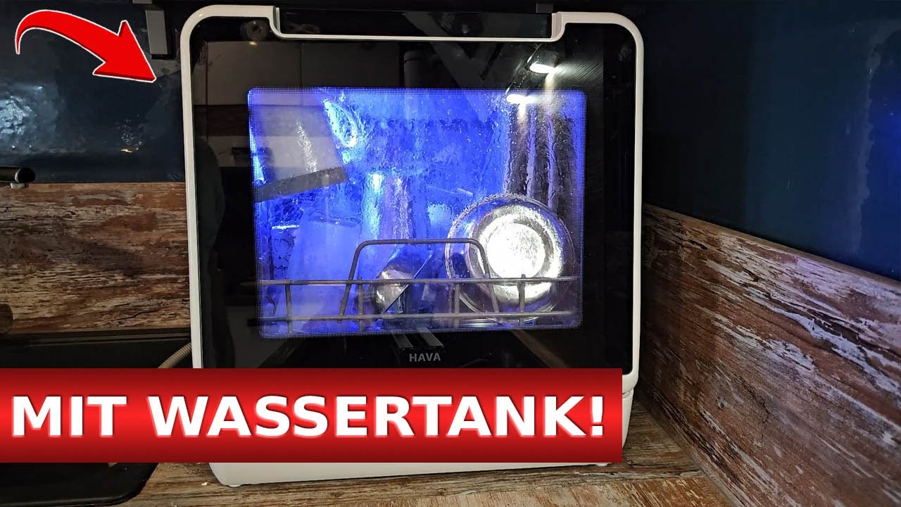 Die MINI SPÜLMASCHINE ist der Hammer 😱 Der kleine HAVA Camping Geschirrspüler mit Wassertank im Test