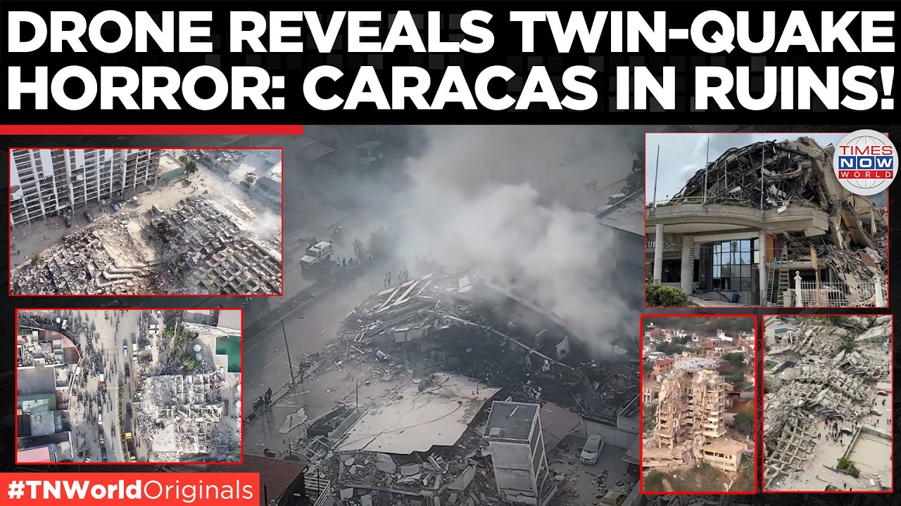 VENEZUELA EARTHQUAKE: Drone Footage Reveals Devastation in La Guaira | Times Now World