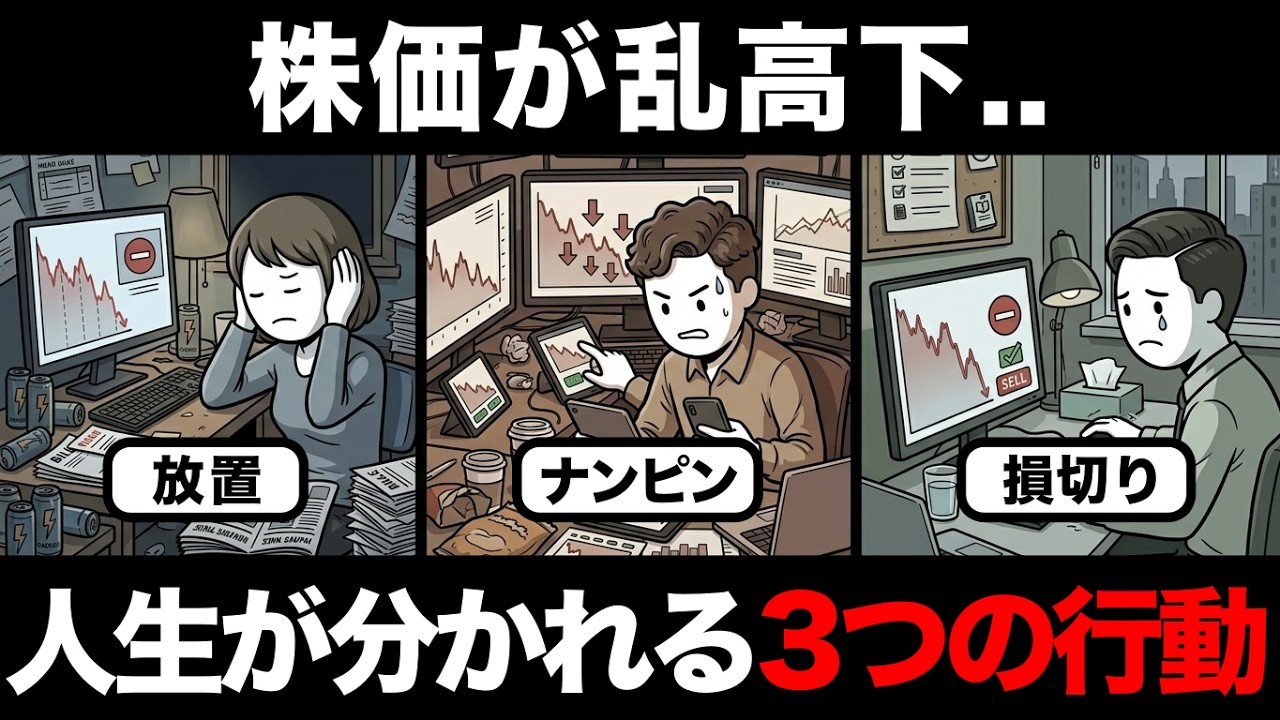 【あなたはどれ？】株価乱高下で「人生が分かれる3つの行動」メリット･デメリット。正解はないが「生き残る方法」はある。