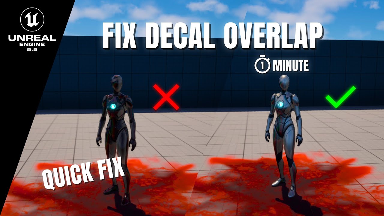 🧼 FIX Decal Overlap in UE5.5.4 the RIGHT Way! (No More Broken Surfaces)