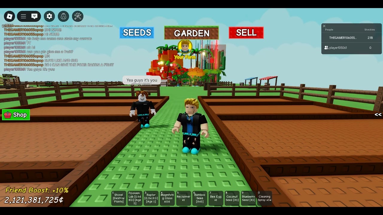 HELPING A NOOB IN GROW A GARDEN #growagardenroblox