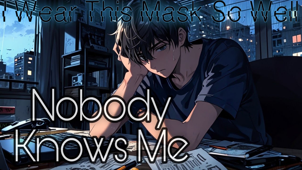 Nobody Knows Me &ndash; I Wear This Mask So Well || by Relatone (Official Lyrics Video)