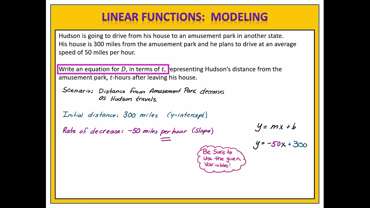 Linear Modeling - Given Rate of Change & Initial Amount (Part 1)