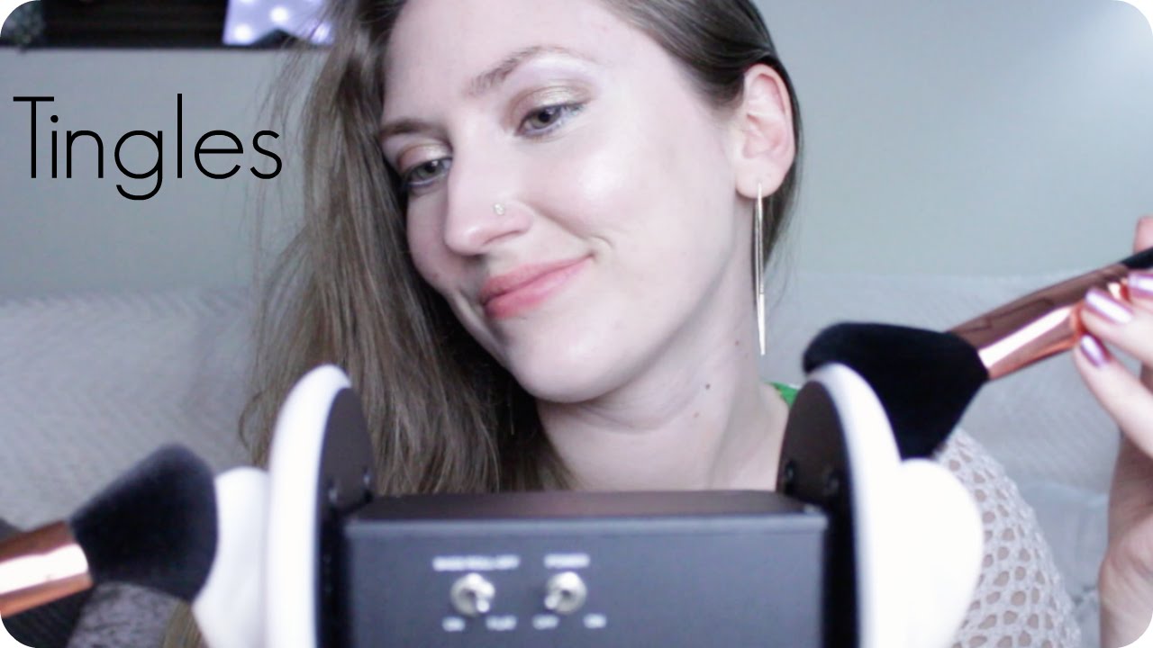 ASMR 3Dio Microphone Ear Brushing (No Talking) Varied Brushes & Intensity - 1 Hr