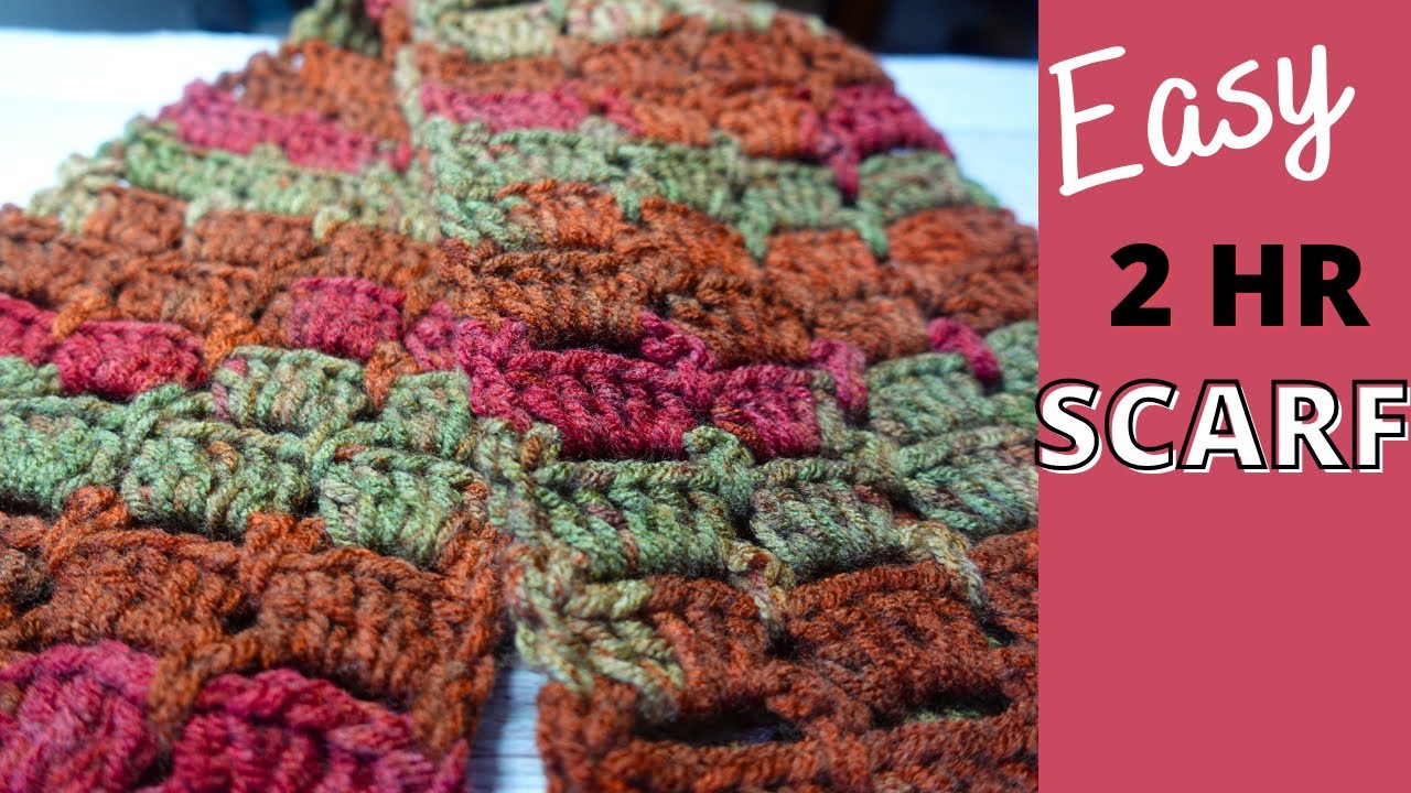 Crochet Scarf for Beginners (Take 28) | How to Crochet Super Easy FALL Scarf in 1-2 Hours!