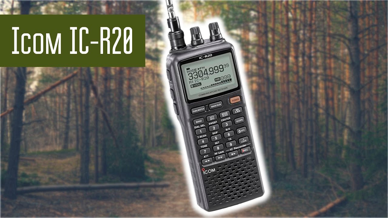 Icom IC-R20 принимает КВ в лесу.