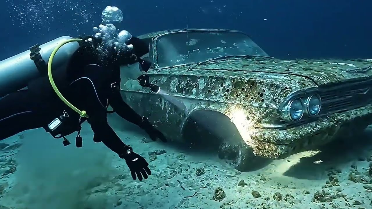 1961 Chevrolet Impala SS &mdash; Sunken American Icon | Underwater Discovery | Lost Machines Underwater
