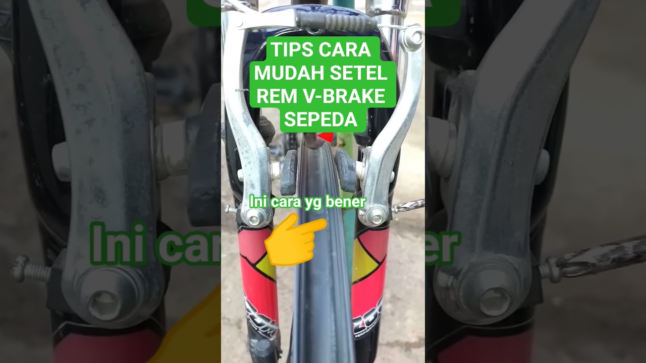 CARA MUDAH SETEL REM V-BRAKE SEPEDA #bike #sepeda #tips #mtb #cycling