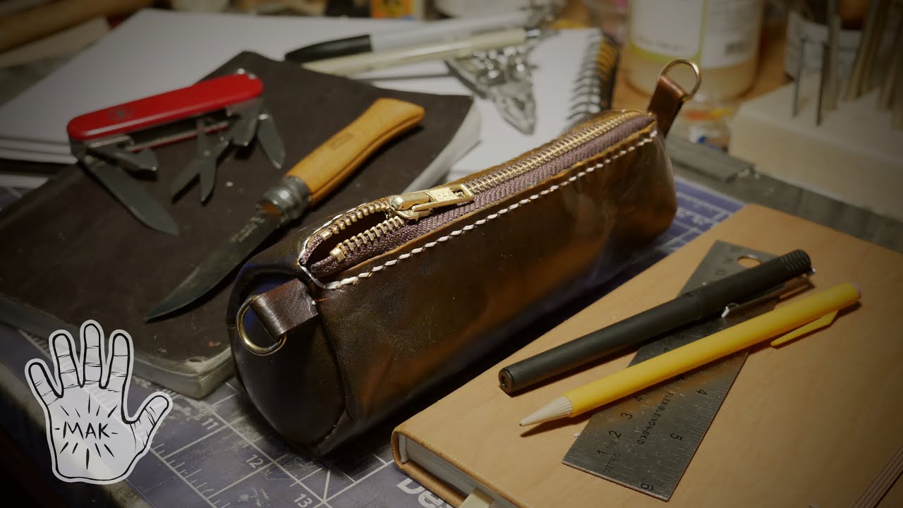 Making a Leather Pencil Case // Relaxing Leatherworking