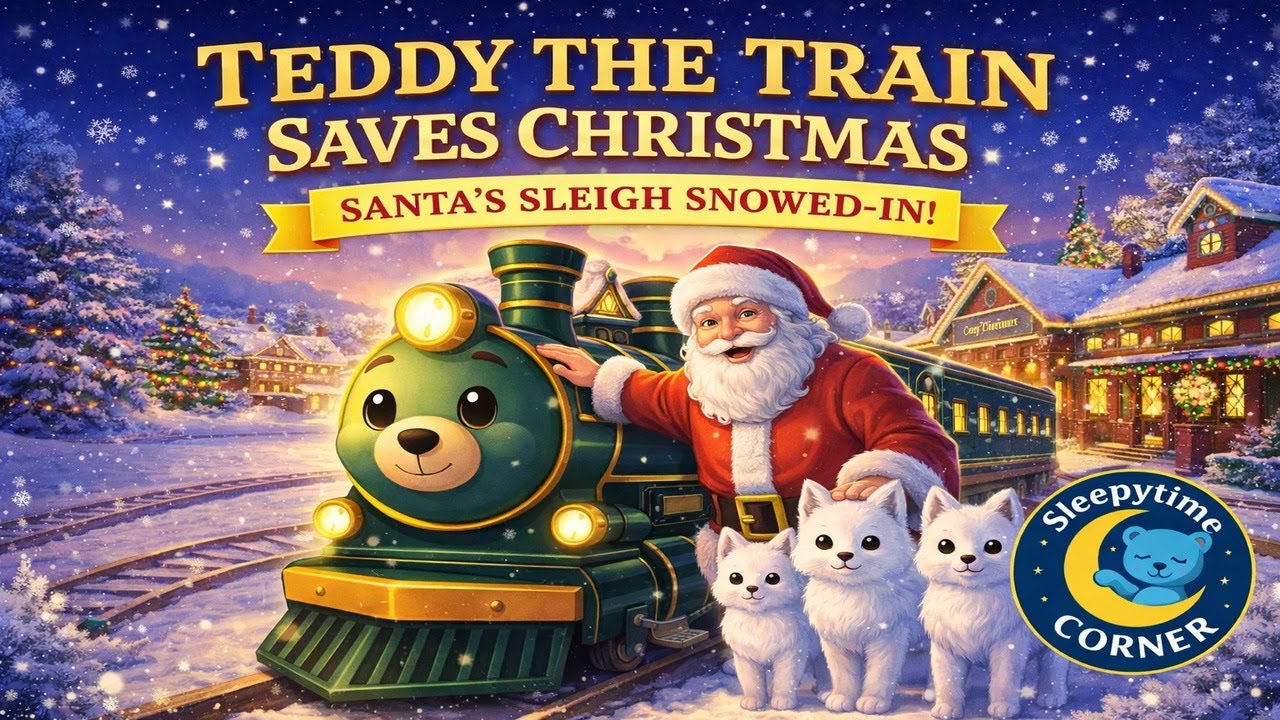 Teddy the Train Saves Christmas! 🚂❄️ | A Bedtime Train ride Christmas Story for Kids! 🎄