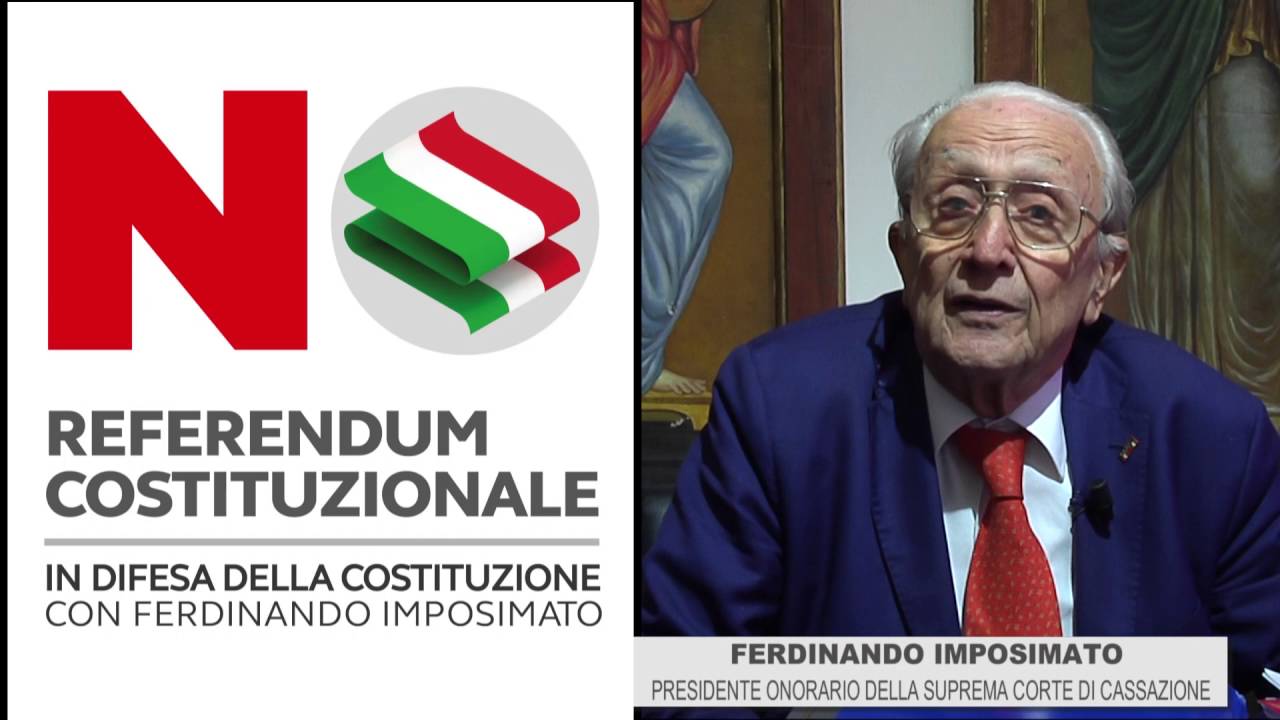 FERDINANDO IMPOSIMATO IN DIFESA DELLA COSTITUZIONE VOTA NO