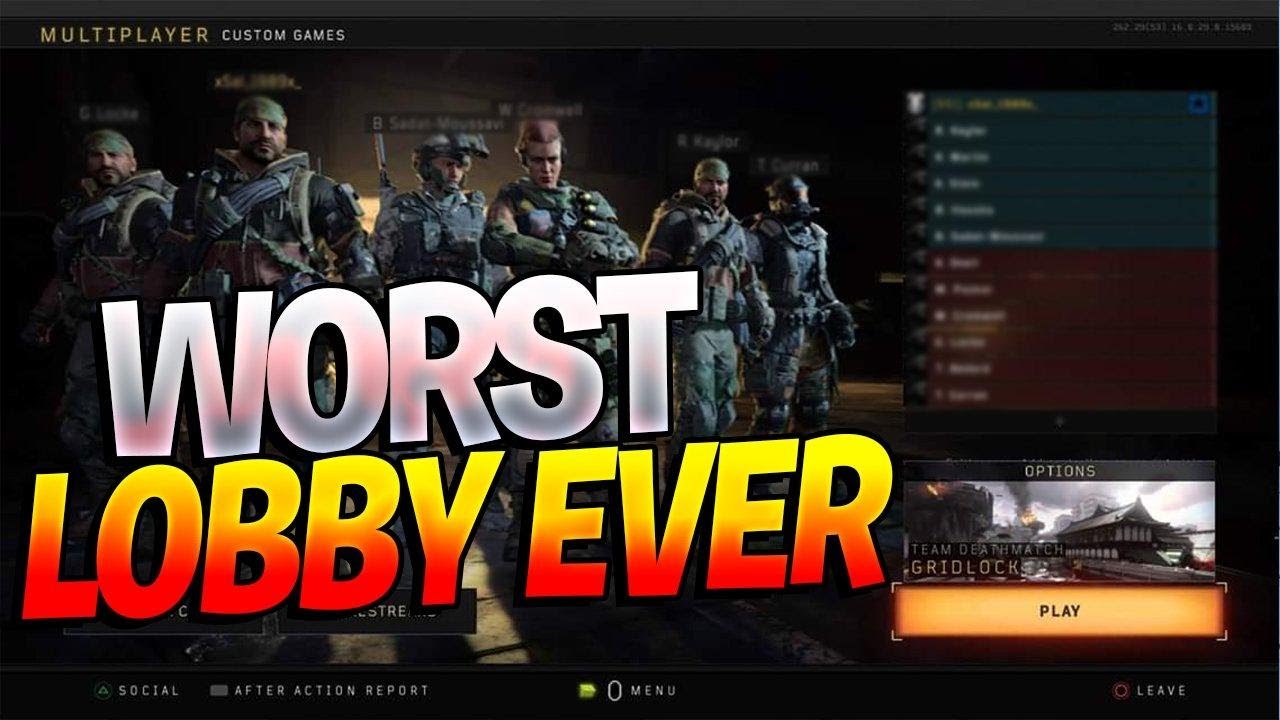 WORST BLACK OPS 4 LOBBY EVER! (COD BO4 Rage)