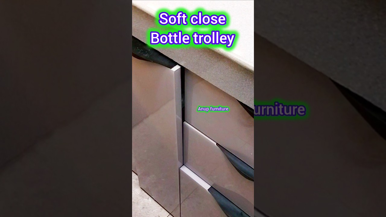 soft close kitchen trolley fitting by Anup furniture 