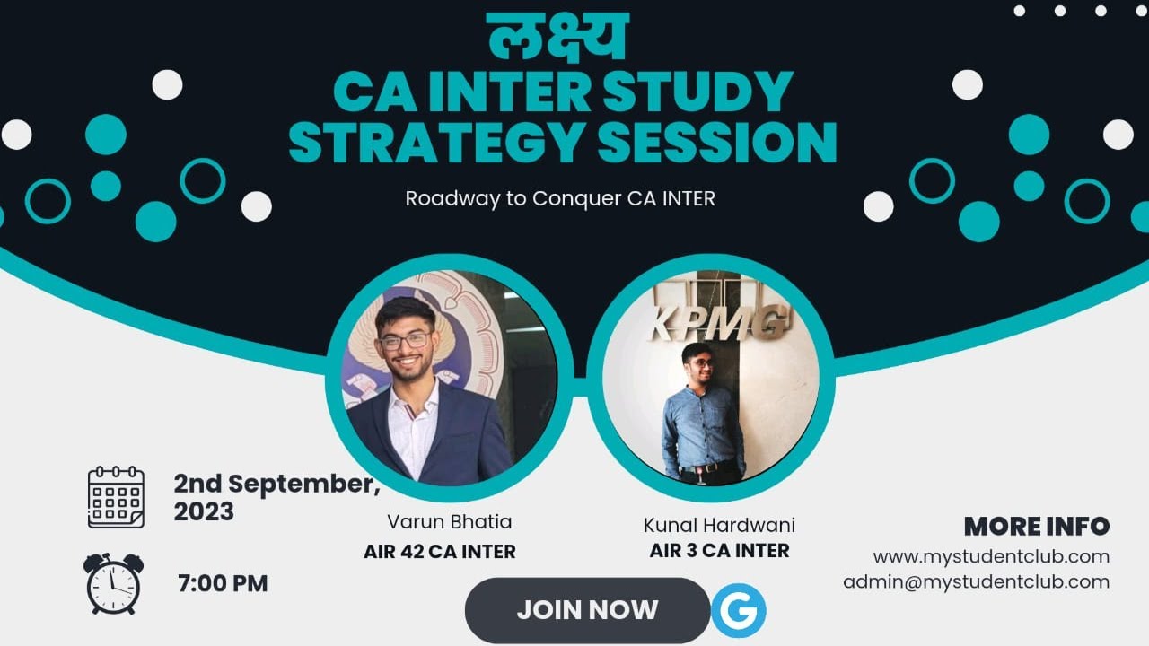 CA Intermediate Study Strategy Guidance Session