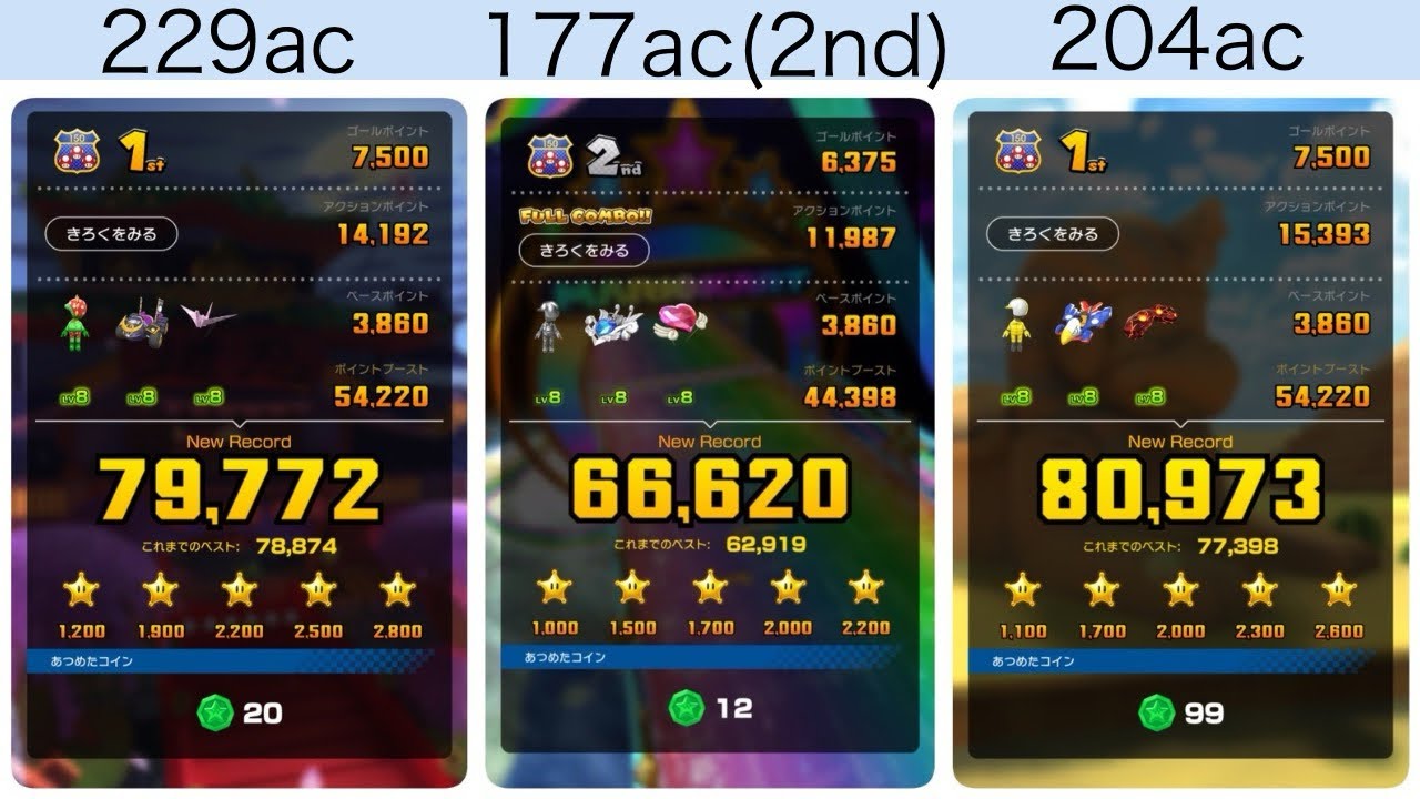 忍者ツアー前半リーグ 227,365pt｜マリオカートツアー