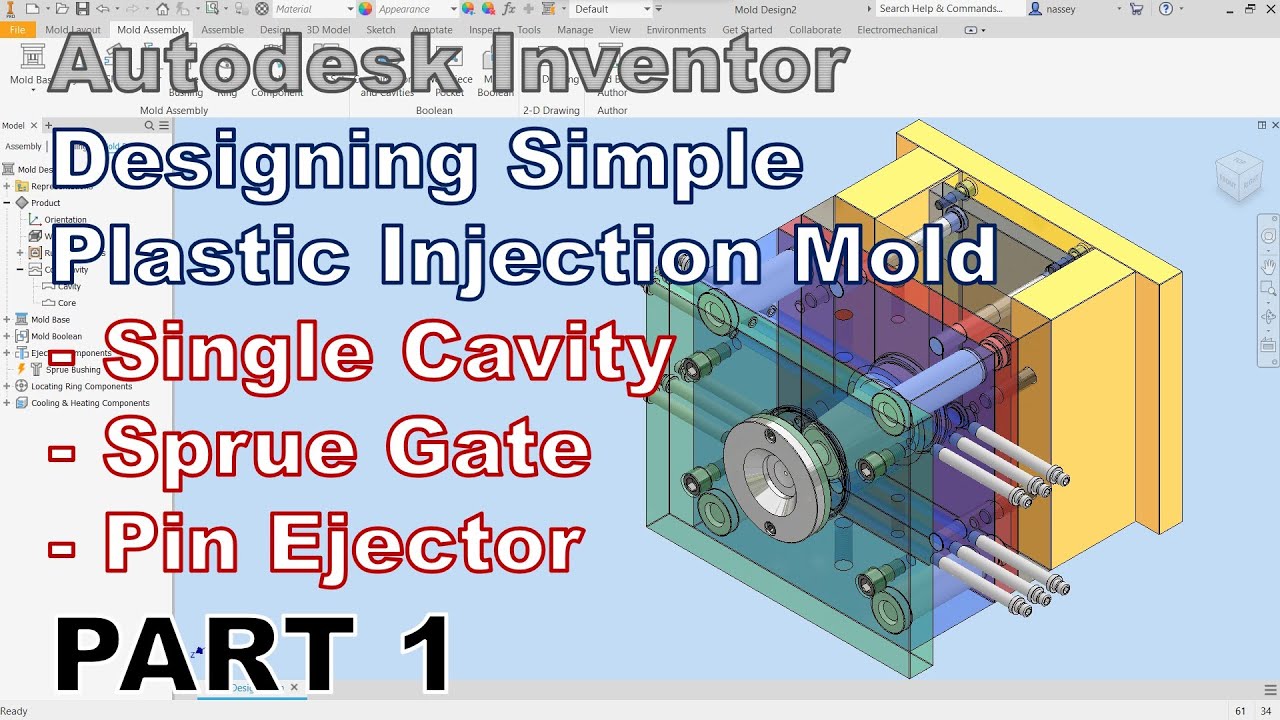 Autodesk Inventor | Designing Simple Plastic Injection Mould - Part 1
