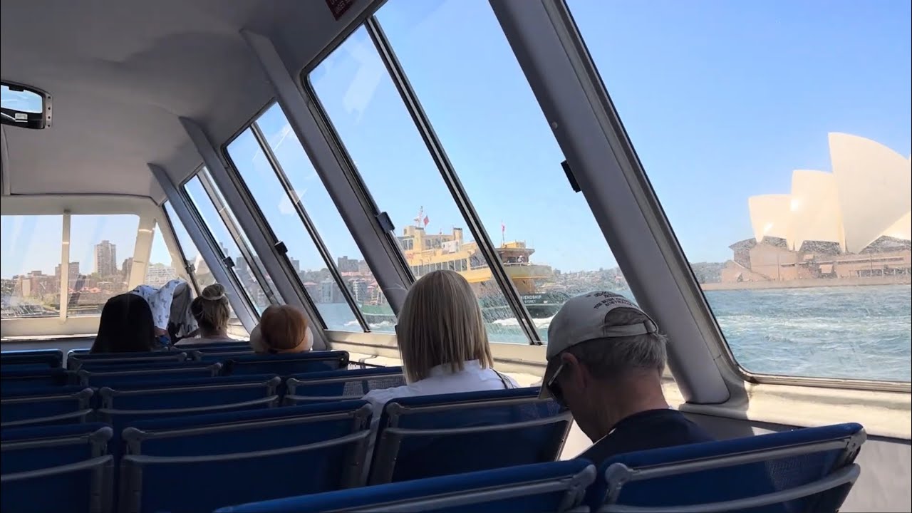Sydney: On ferry ride to Cockatoo Island. Sydney Opera House and other views on the waters
