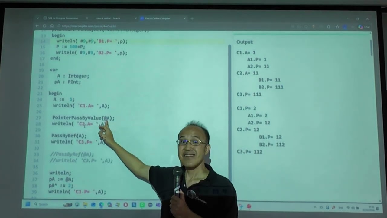 #EP33 :  การส่งตัวแปรประเภท  pointer ของ primitive datatype (integer,real) ไปยังฟังชันย่อย