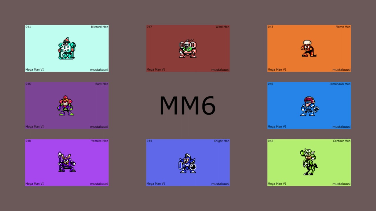All [Mega Man 6] Robot Masters Stage (Low Pitch)