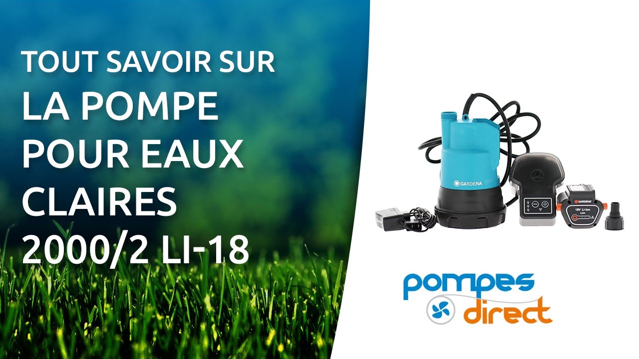 Tout savoir sur la pompe immergée sur batterie pour collecteur d'eau de pluie 2000/2 Li-18